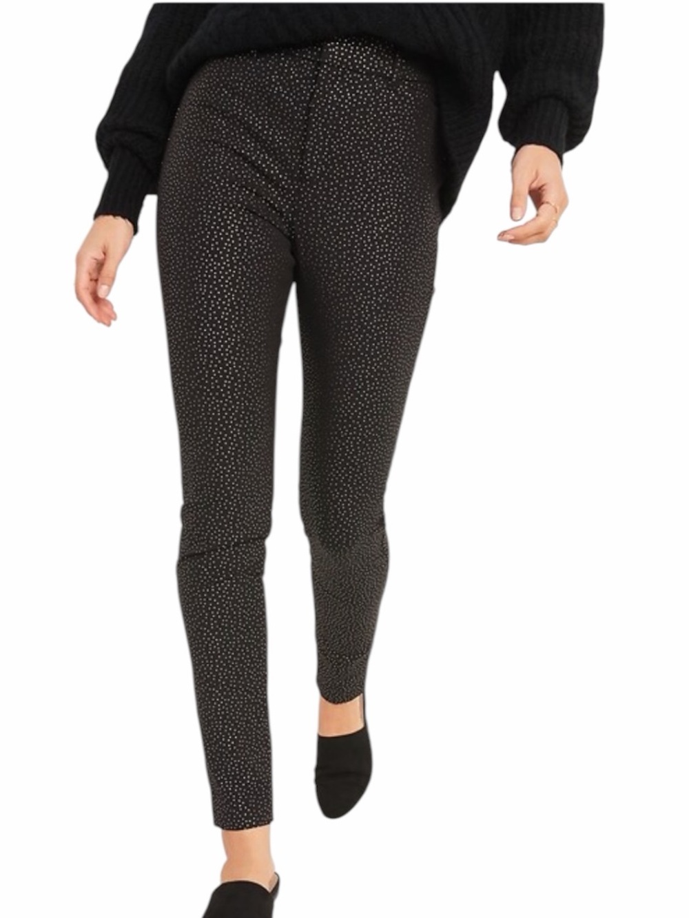Old Navy Pixie High Rise Pants with Tiny Gold Dot Print. Size 16. NWT